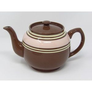 Vintage Brown and Pink Tea Pot Sadler Made in Staffordshire England **Broken**